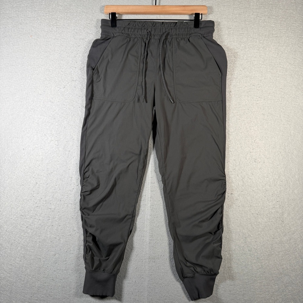 Lululemon Studio Dance Jogger Pants Women's Size 8 Charcoal Ruched‎ Ankle